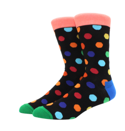 Multicolor Polka Dot Crew Socks