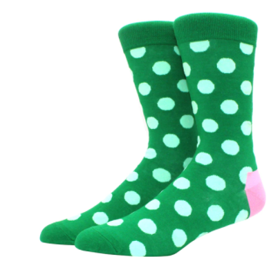 Multicolor Polka Dot Crew Socks