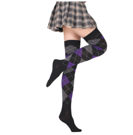 Women's Over The Knee Argyle Socks (4 options)