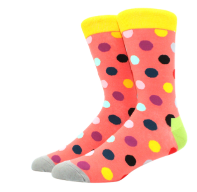 Multicolor Polka Dot Crew Socks