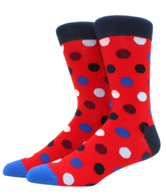 Multicolor Polka Dot Crew Socks