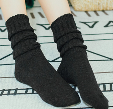 Scrunchy Slouch Socks (Black)