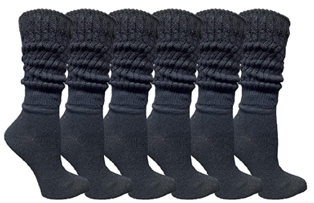 Scrunchy Slouch Socks (Black)