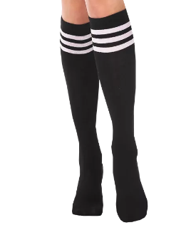 Thigh High Striped Socks XXXL