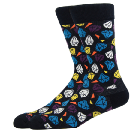 Diamond and Gems Crew Socks