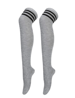 Thigh High Striped Socks (6 options)