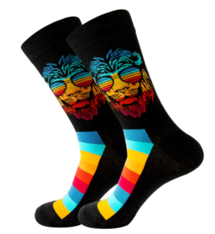 Lion Crew Socks