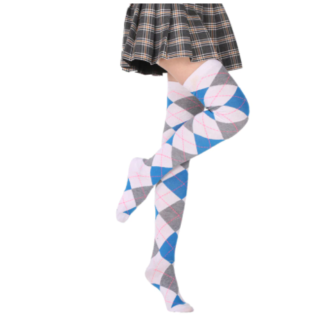 Women's Over The Knee Argyle Socks (4 options)