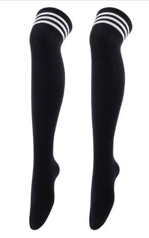 Thigh High Striped Socks (6 options)