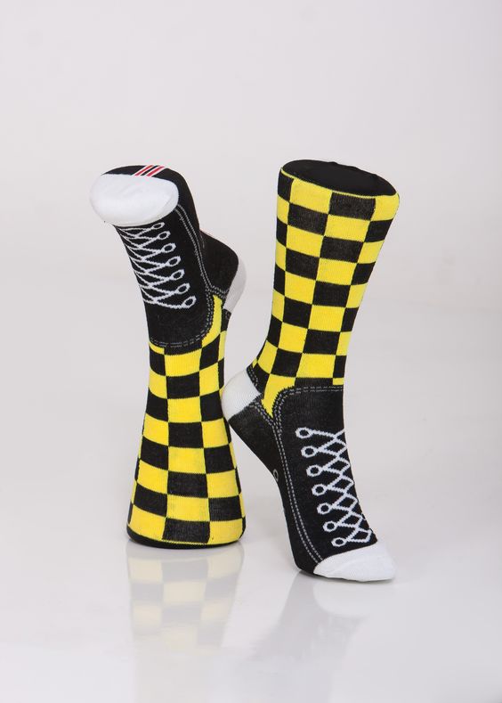 Chucks and Checkers Crew Socks